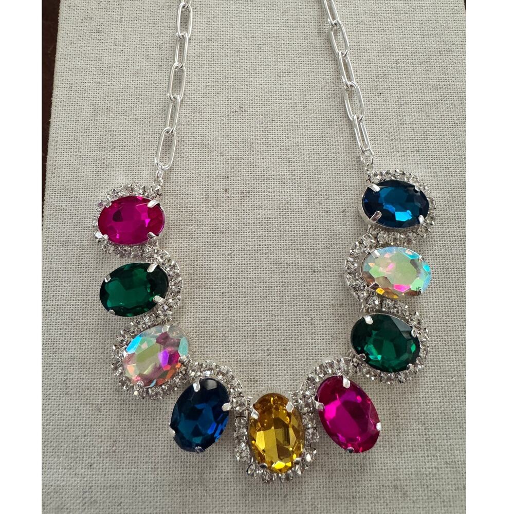 Accessories To Go Multicolor Crystal Necklace NWOT | Statement Jewelry